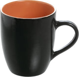Caneca em Cerâmica 330 ml – Preta e Laranja